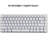 82 key gaming mechanical keyboard Ru/En RGB backlight