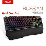 HAVIT 87/104 Mechanical gaming Keyboard EN/RU Layout