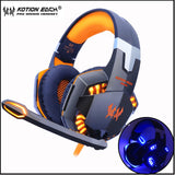 KOTION EACH  Gaming Headset Deep Bass Stereo Led light with microphone