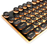 Retro Round Metal Panel backlight RGB Gaming keyboard | Why Not Gamers